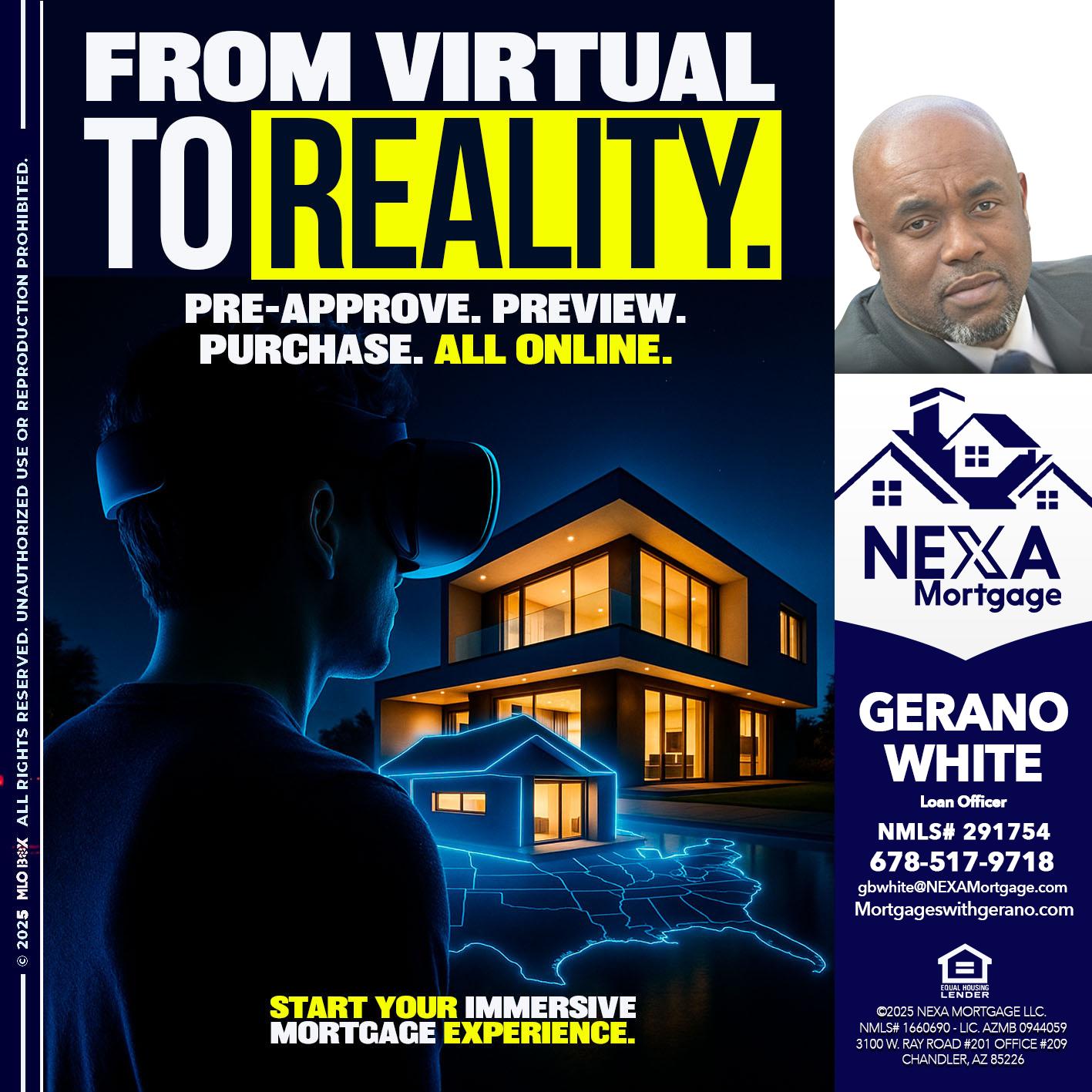 FROM VIRTUAL - Gerano White -Loan Officer