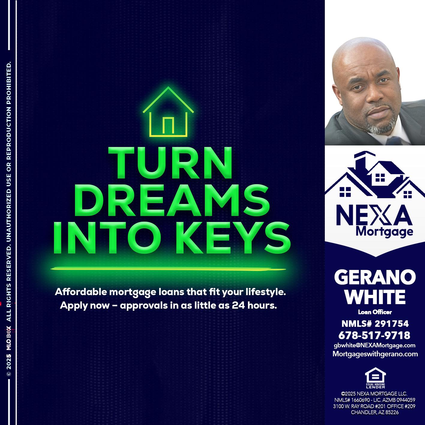 turn dreams - Gerano White -Loan Officer