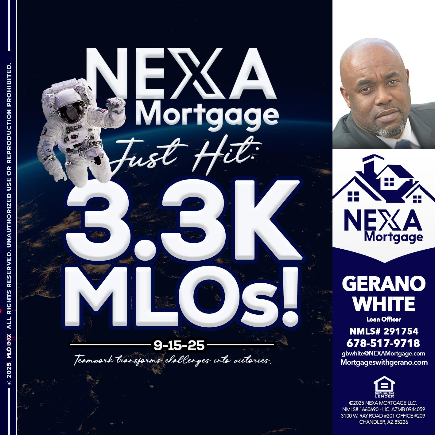 3.3K - Gerano White -Loan Officer