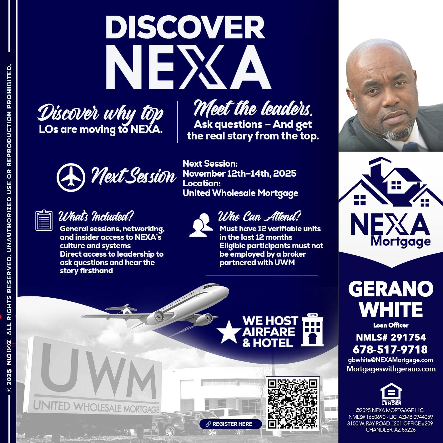 DISCOVER NEXA - Gerano White -Loan Officer
