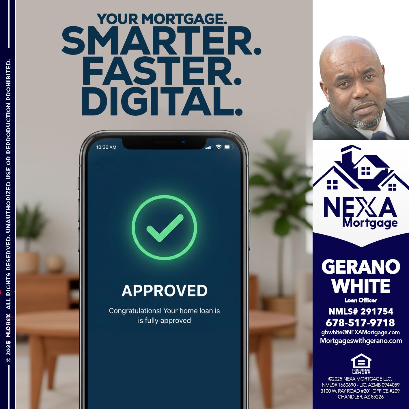 smarter faster digital - Gerano White -Loan Officer