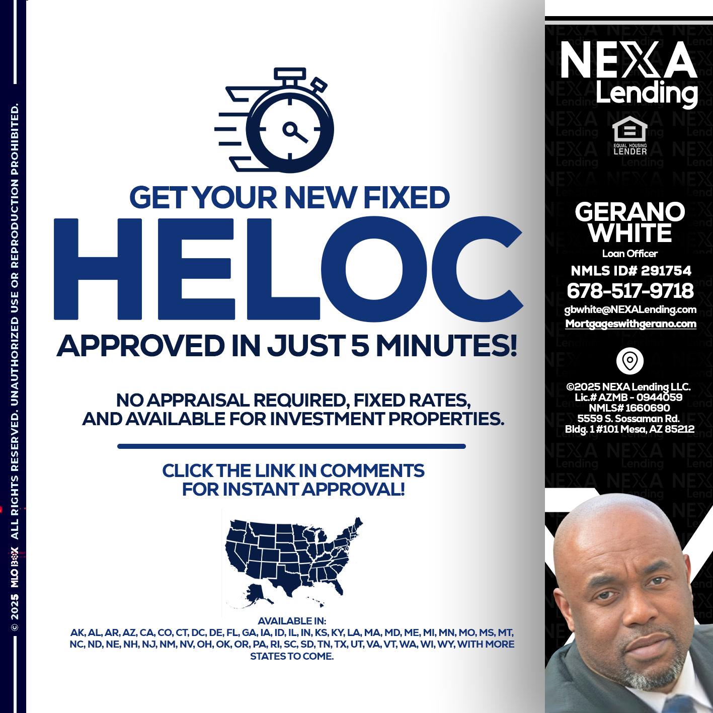HELOC - Gerano White -Loan Officer