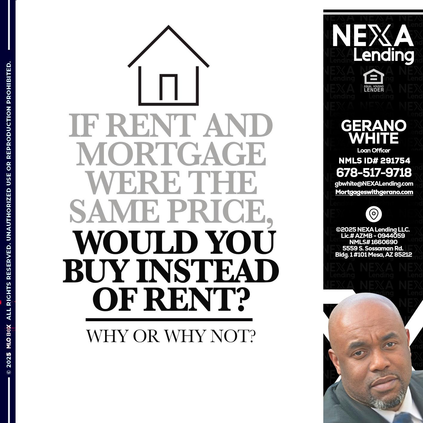 IF RENT - Gerano White -Loan Officer