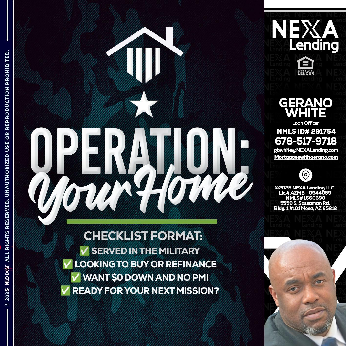 OPERATION YOUR HOME - Gerano White -Loan Officer