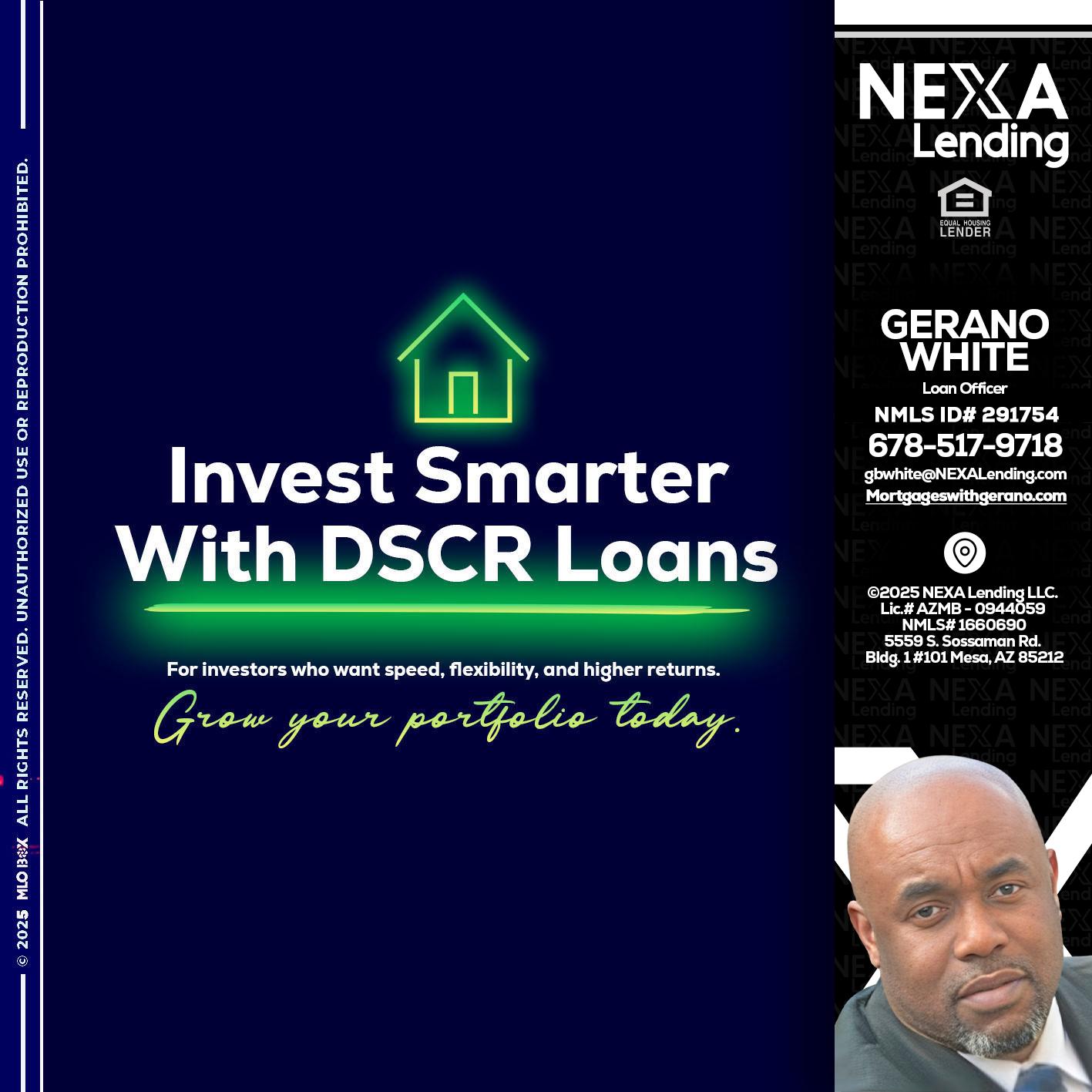 DSCR - Gerano White -Loan Officer