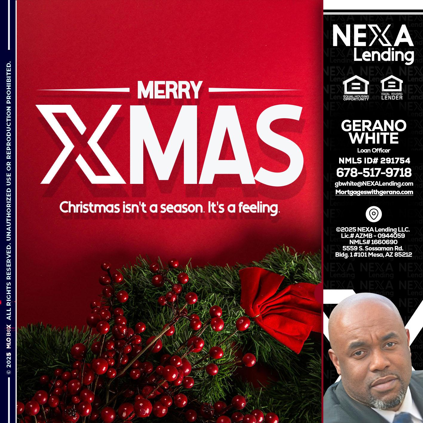 merry xmas - Gerano White -Loan Officer