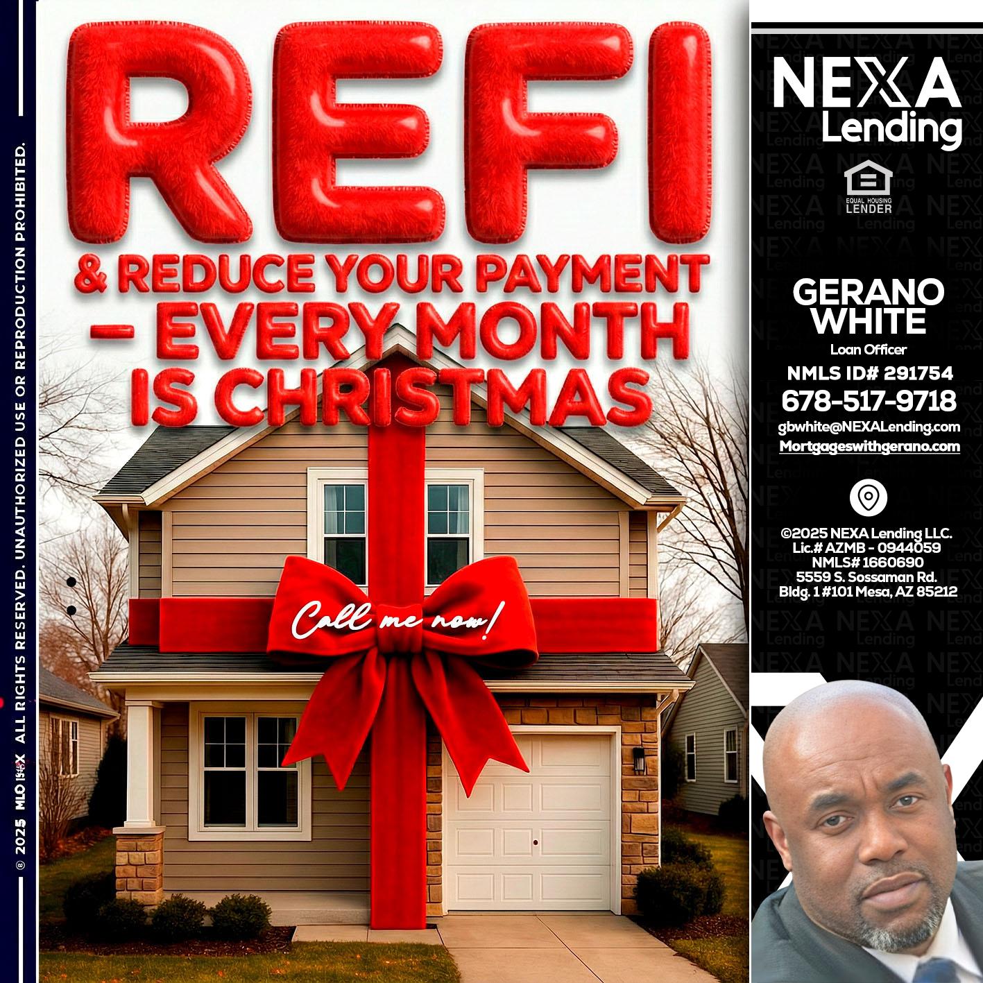 REFI - Gerano White -Loan Officer