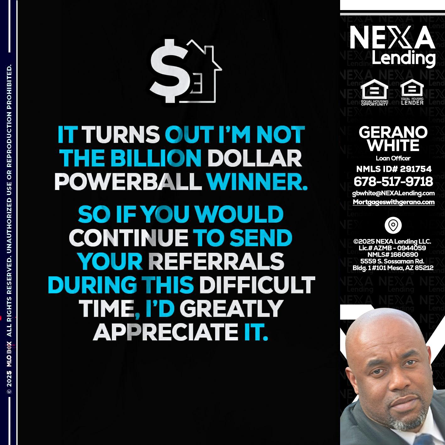 IT TURNS - Gerano White -Loan Officer