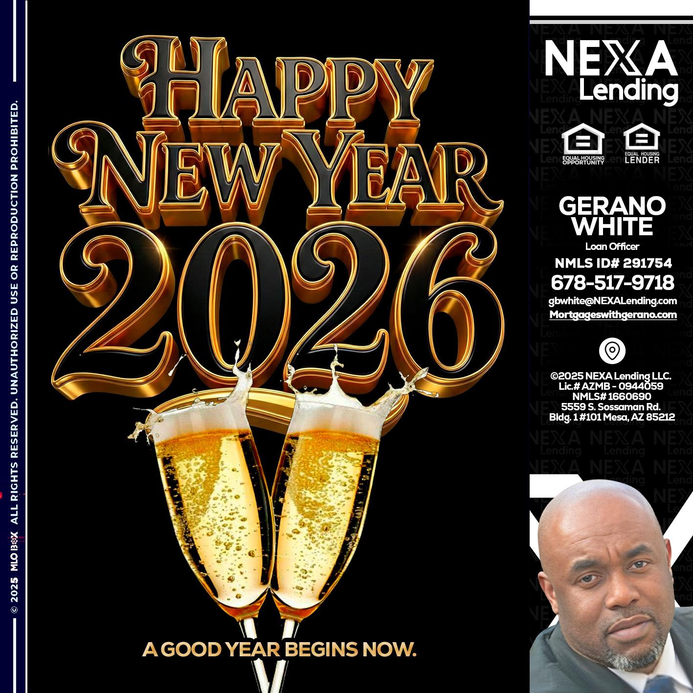 happy new year 2026 - Gerano White -Loan Officer