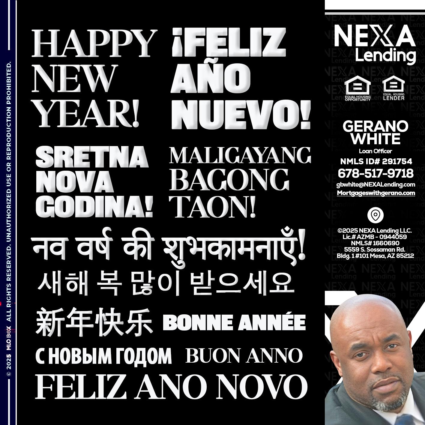 HAPPY NEW YEAR - Gerano White -Loan Officer