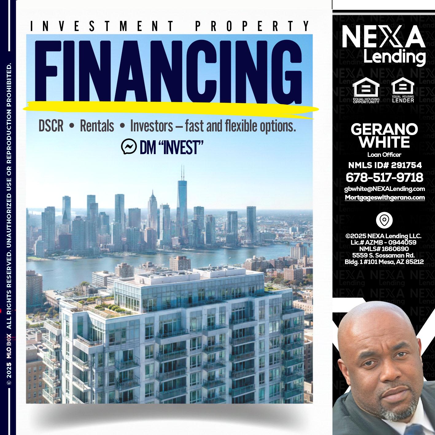 FINANCING - Gerano White -Loan Officer