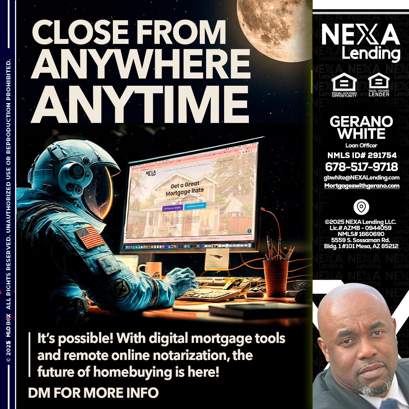 close from - Gerano White -Loan Officer