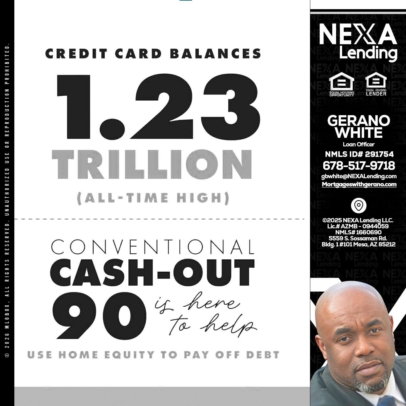 CREDIT CARD BALANCE - Gerano White -Loan Officer