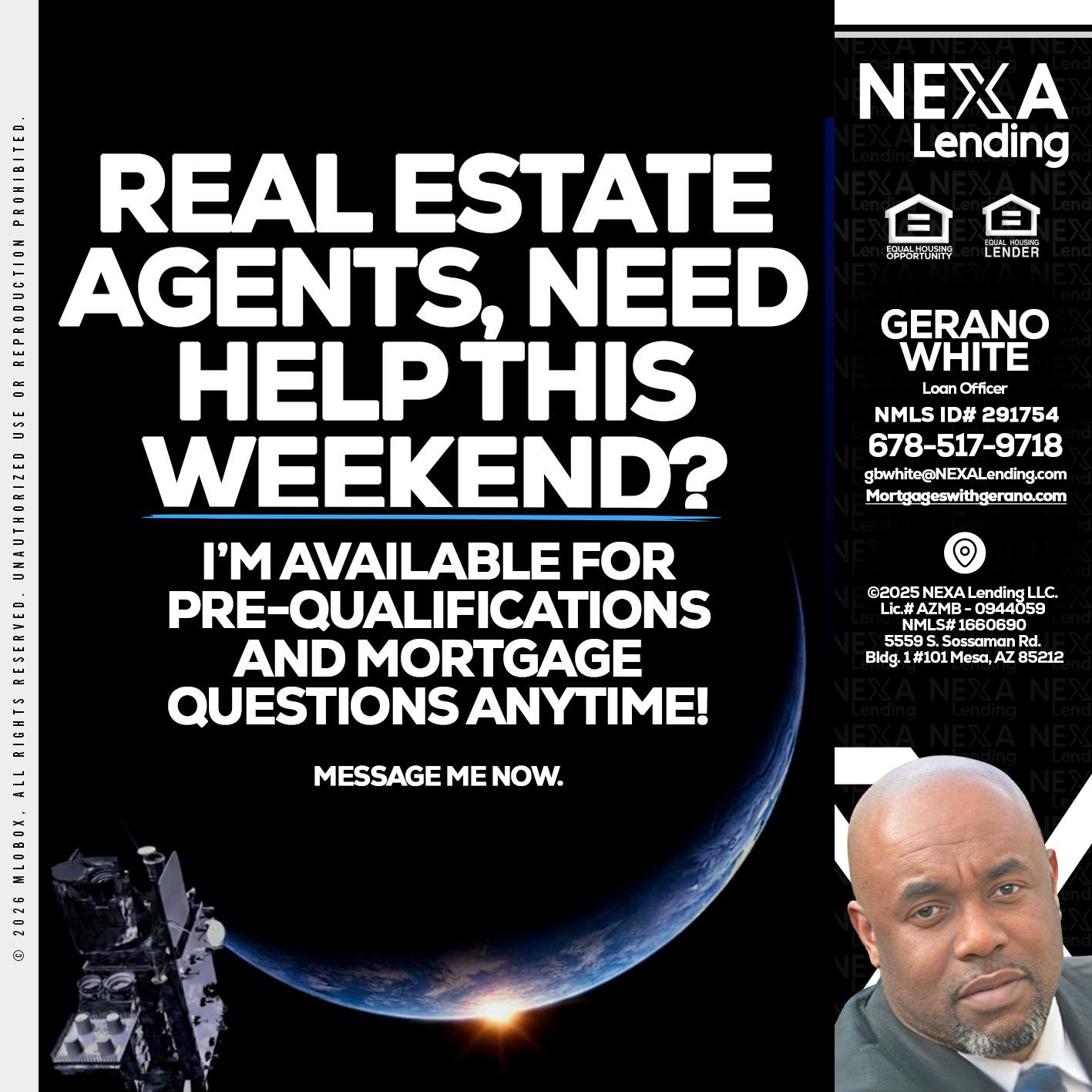 REAL ESTATE AGENTS - Gerano White -Loan Officer