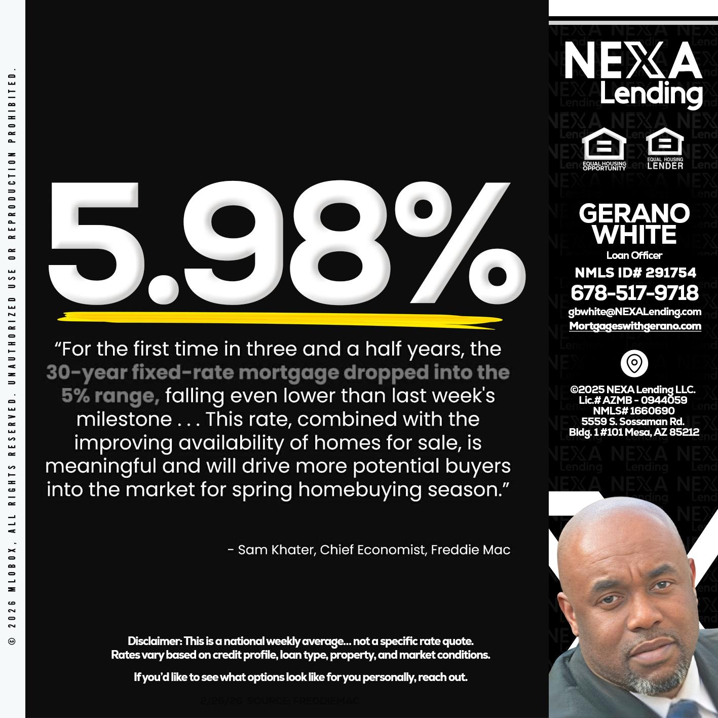 5.98% - Gerano White -Loan Officer