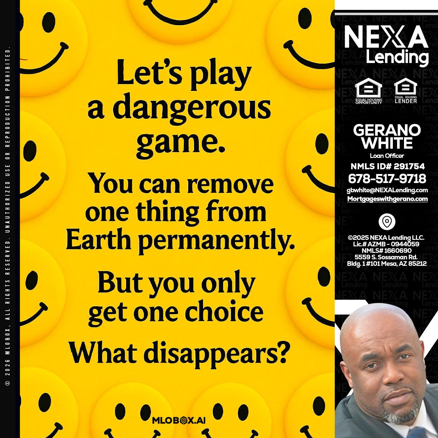 LETS PLAY - Gerano White -Loan Officer