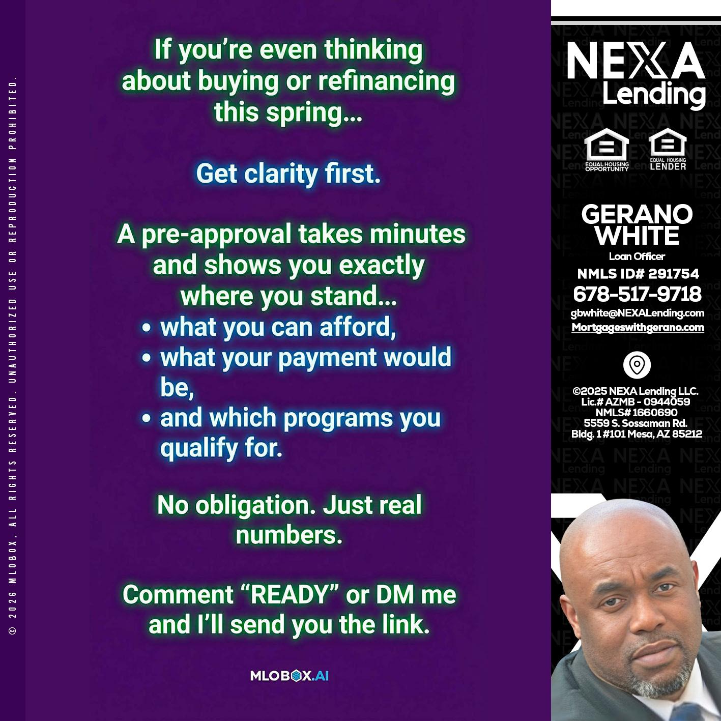 IF YOU THINKING - Gerano White -Loan Officer