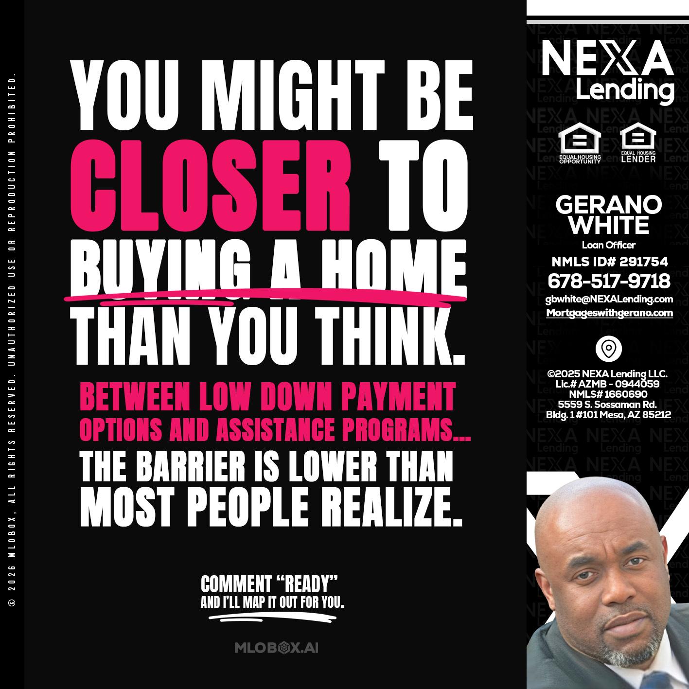 YOU MIGHT BE - Gerano White -Loan Officer