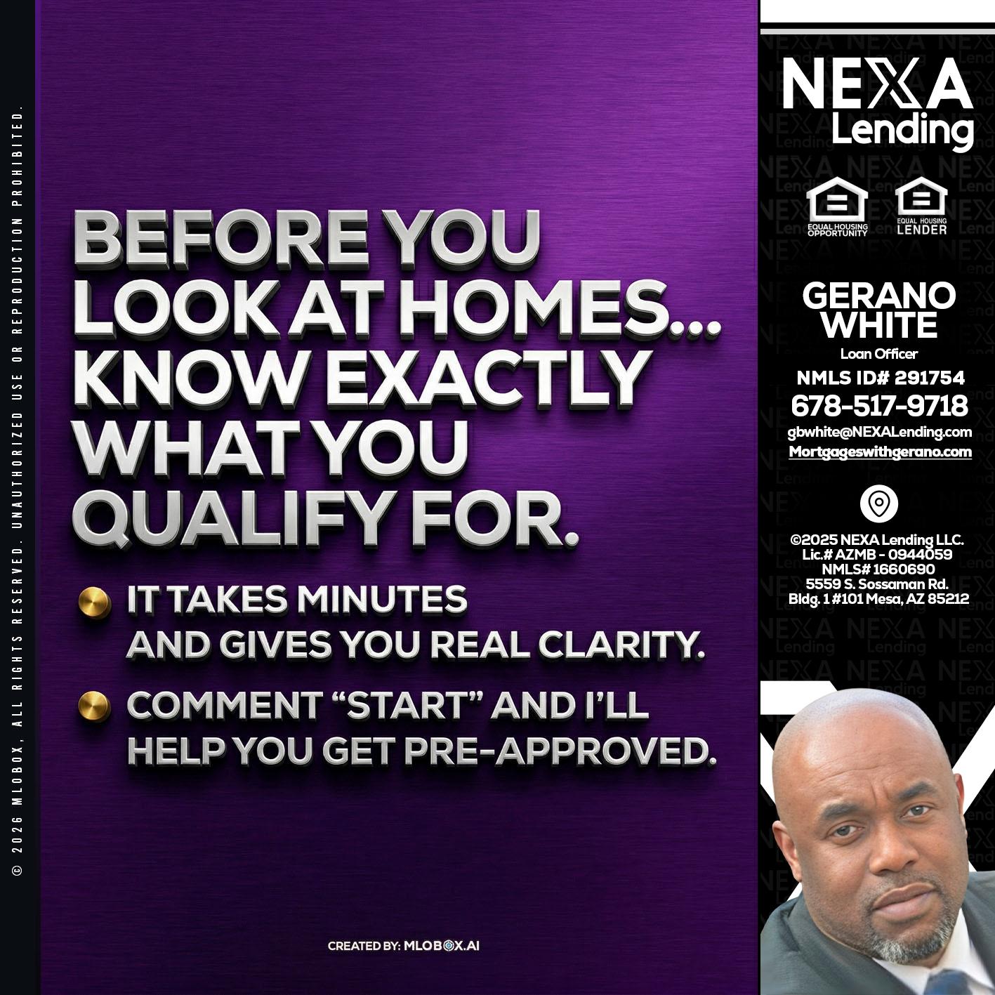 BEFORE YOU - Gerano White -Loan Officer