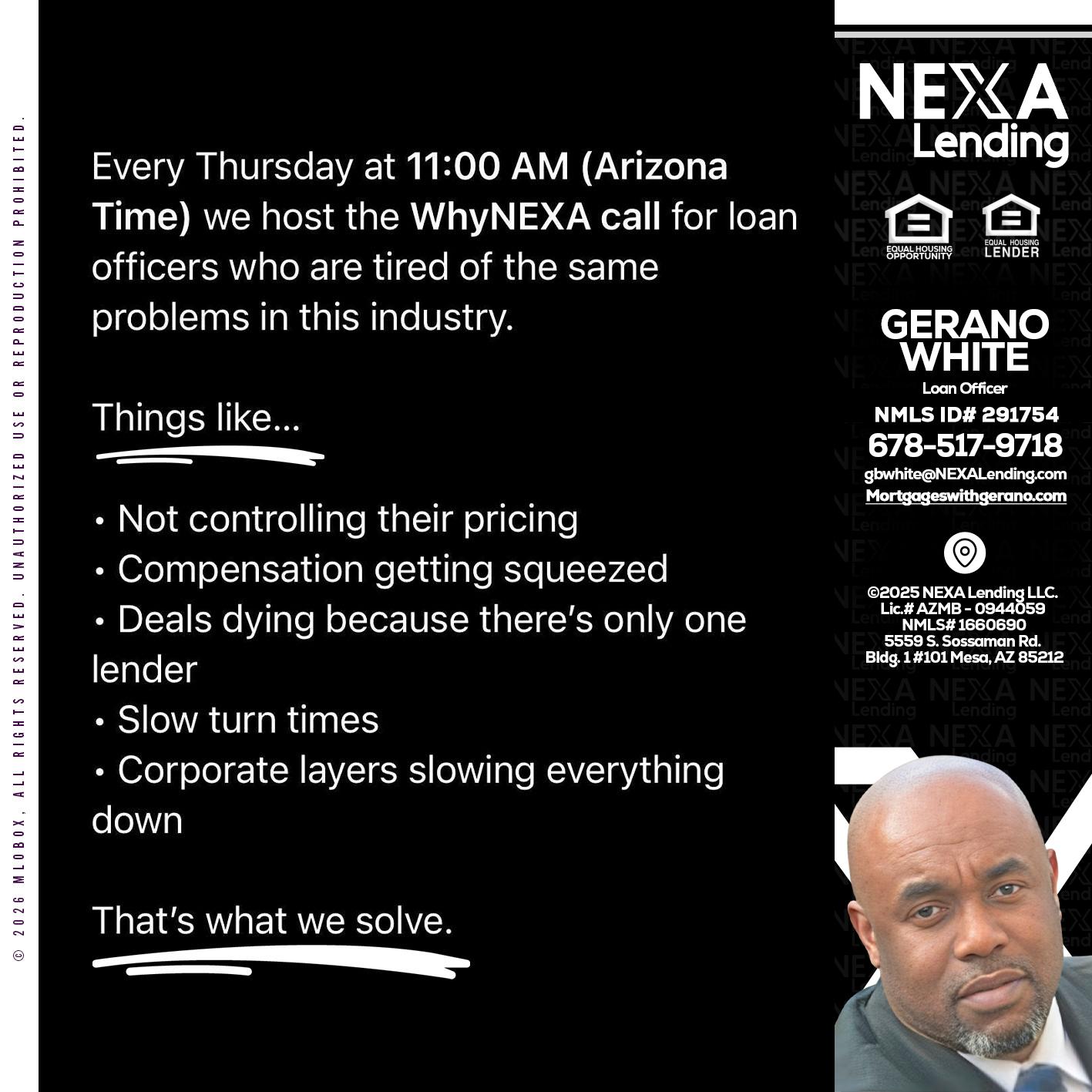 WHY NEXA - Gerano White -Loan Officer