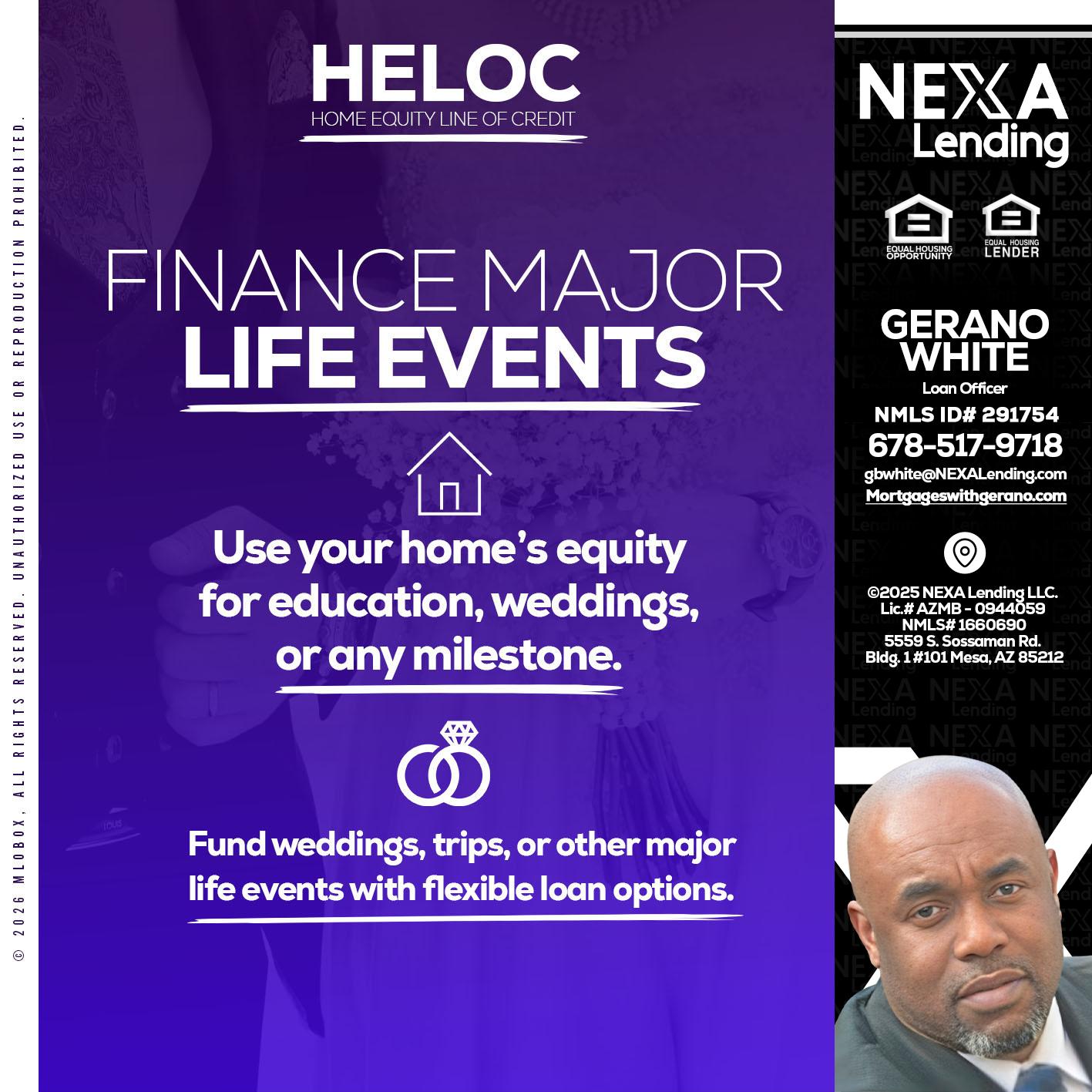 HELOC - Gerano White -Loan Officer