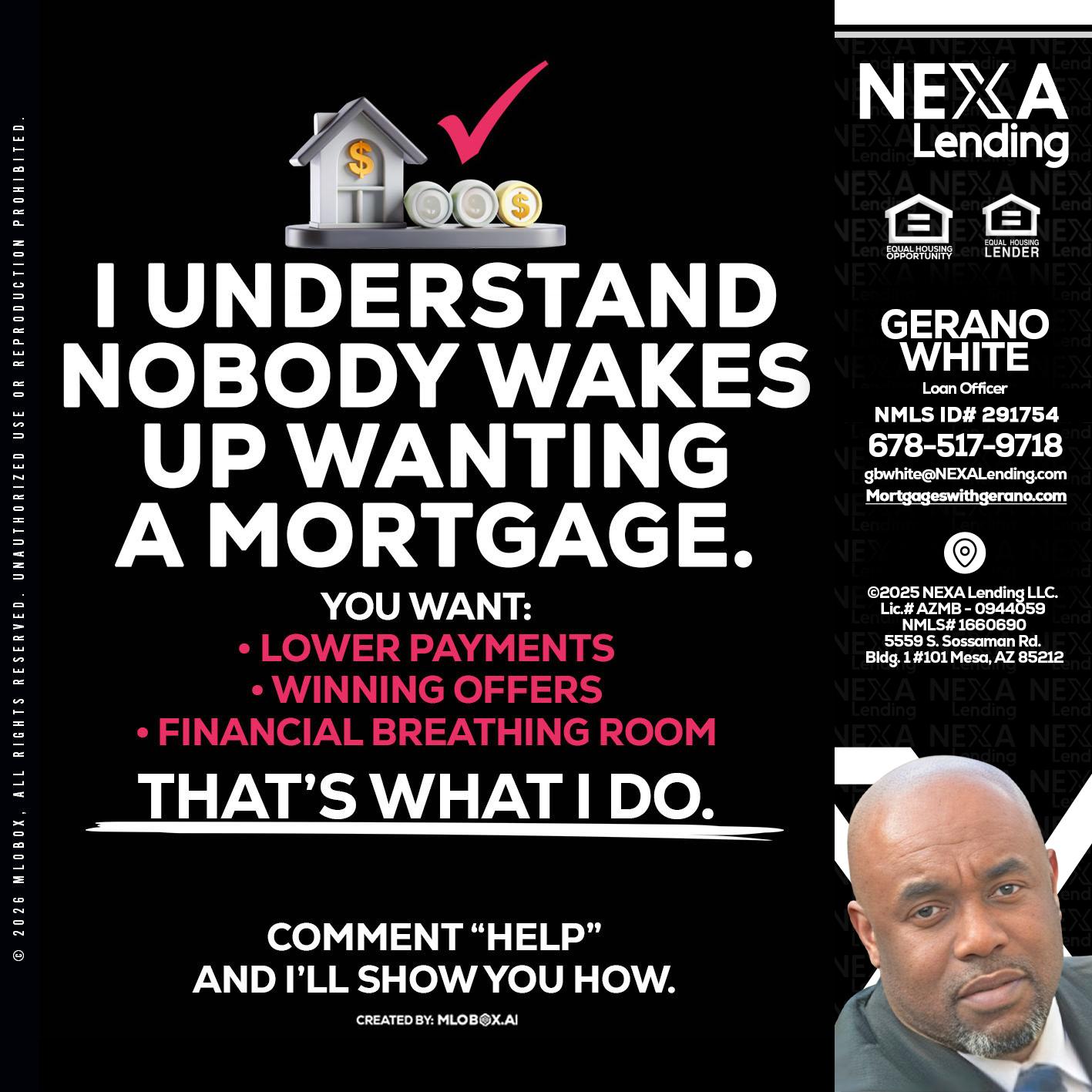 I UNDERSTAND - Gerano White -Loan Officer