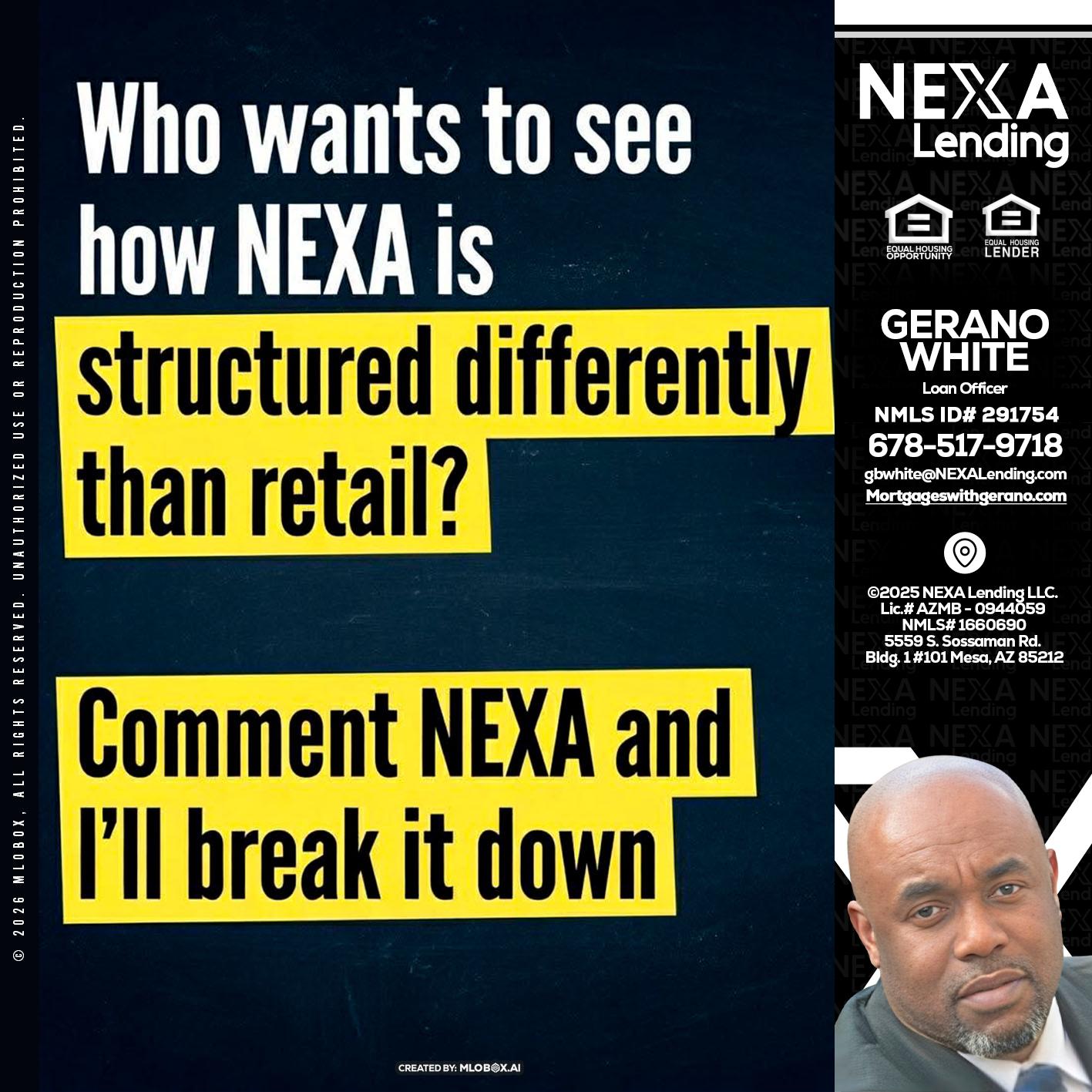 who want to see - Gerano White -Loan Officer