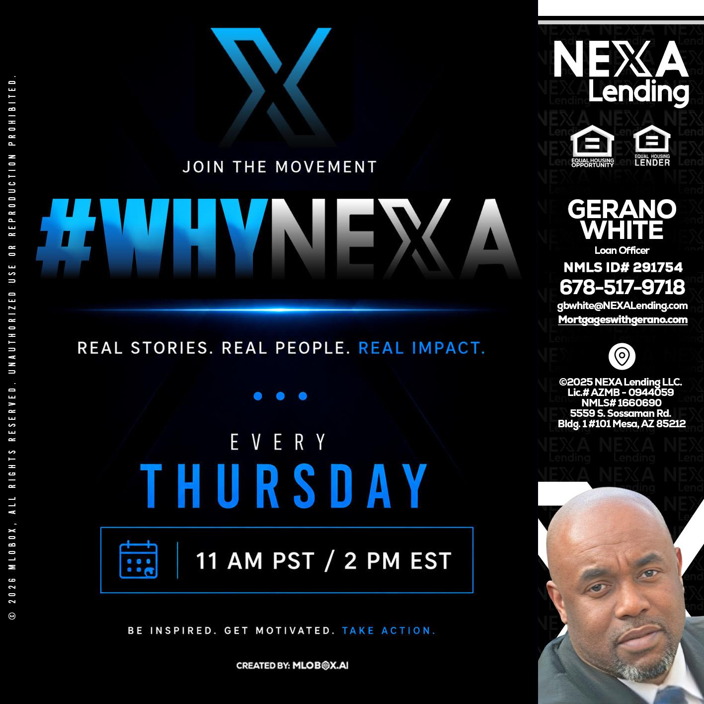 why NEXA - Gerano White -Loan Officer