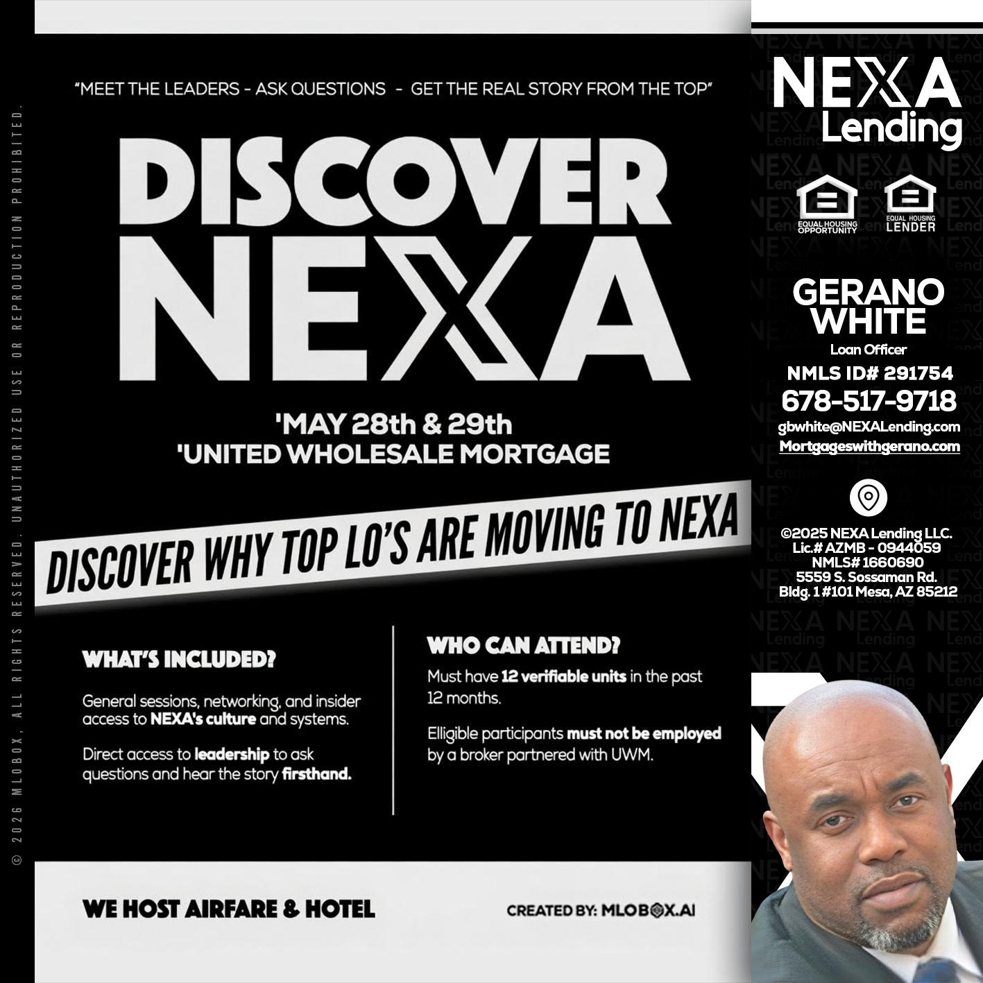 DISCOVER NEXA - Gerano White -Loan Officer