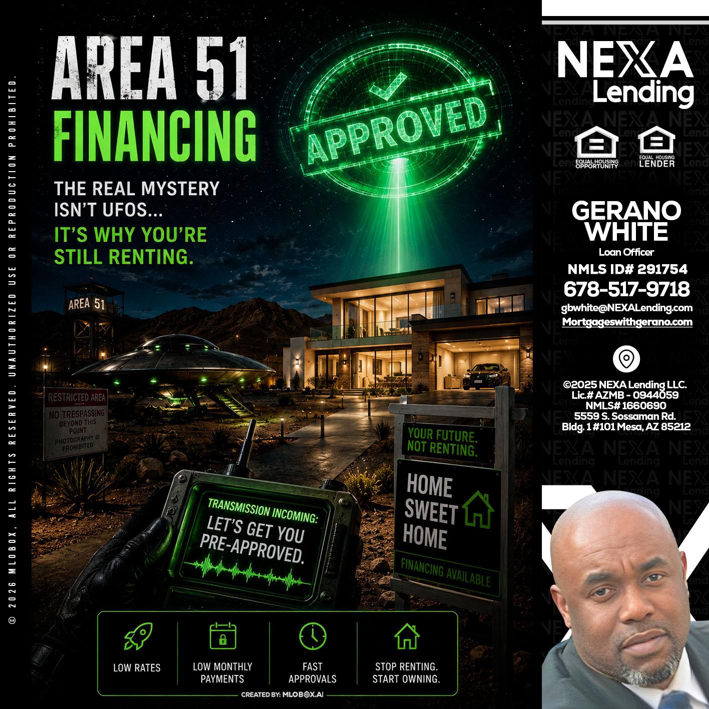 AREA 51 - Gerano White -Loan Officer