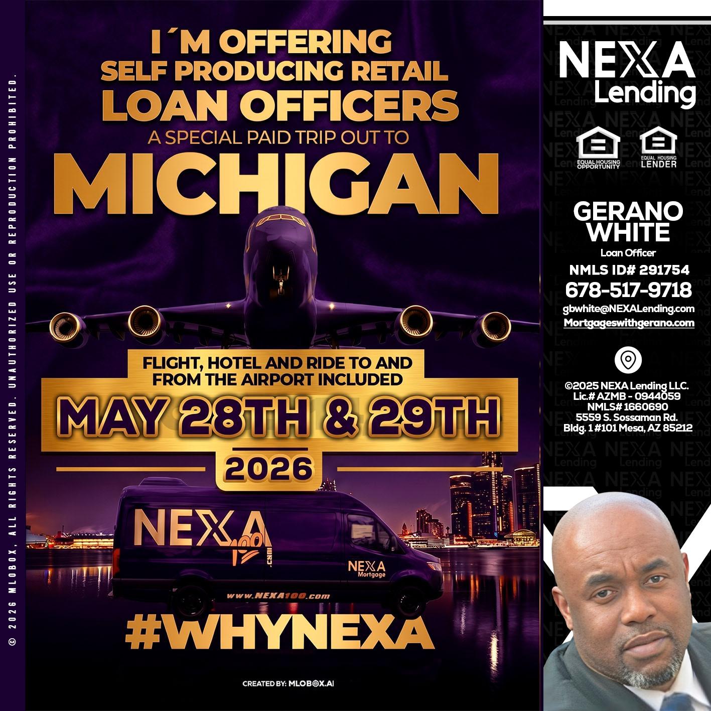 MICHIGAN - Gerano White -Loan Officer