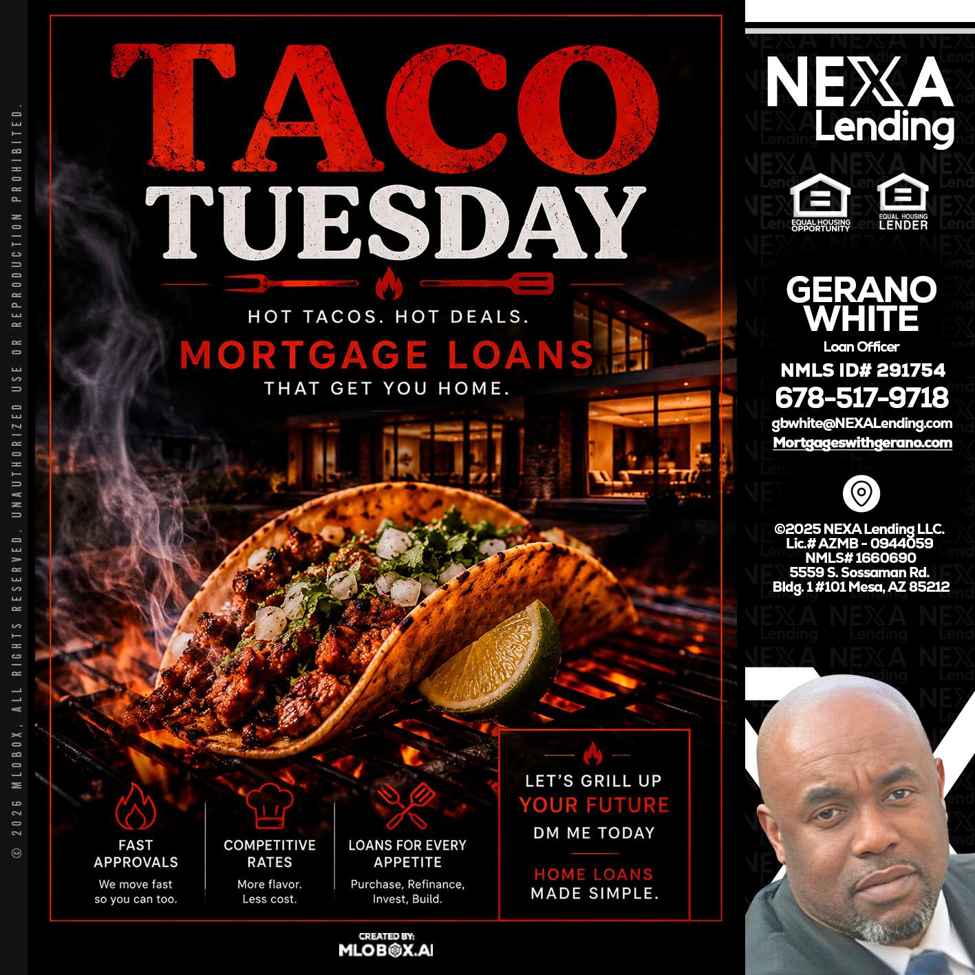 TACO TUESDAY - Gerano White -Loan Officer
