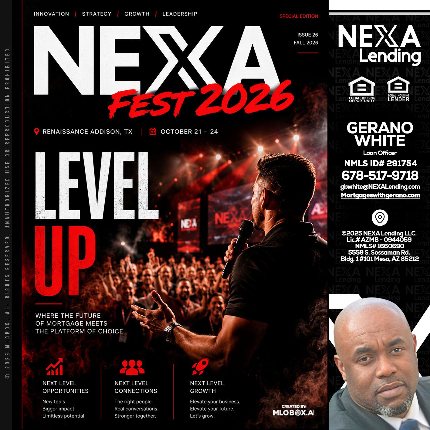 NEXA FEST 2026 - Gerano White -Loan Officer