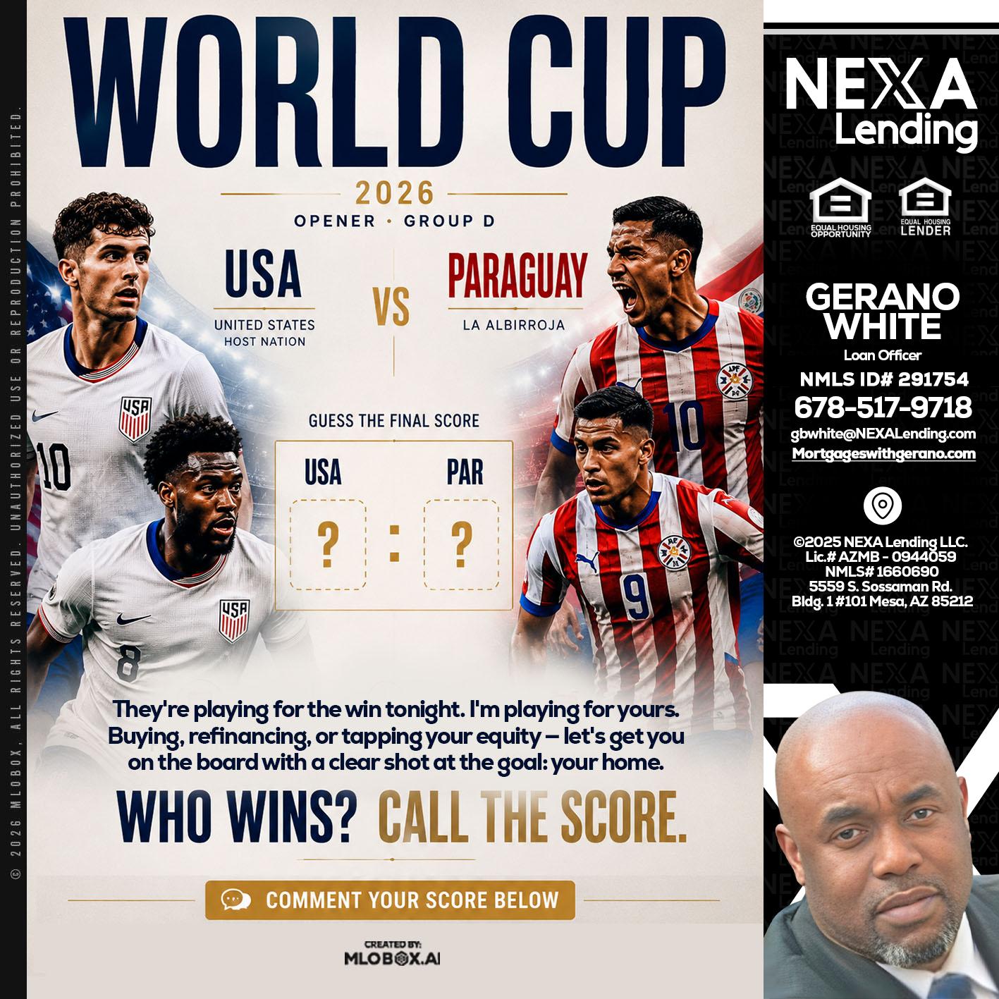 WORLD CUP 2026 - Gerano White -Loan Officer