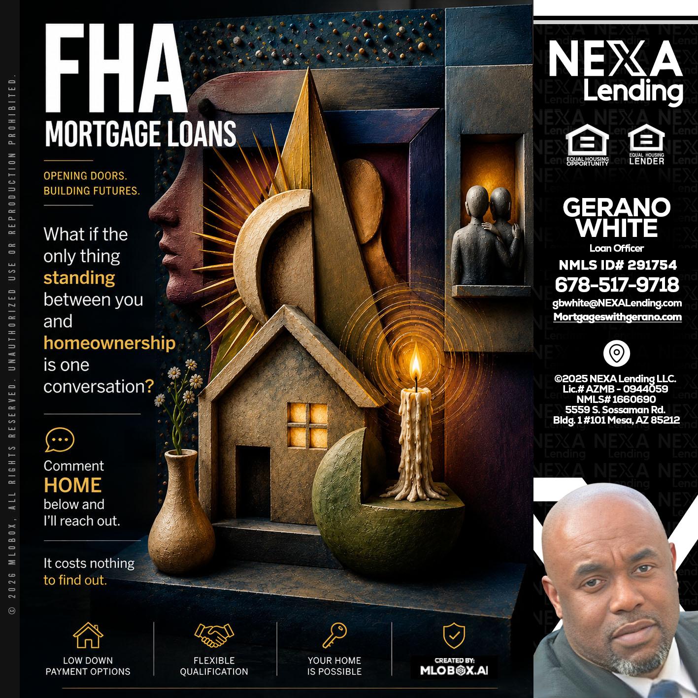 FHA - Gerano White -Loan Officer
